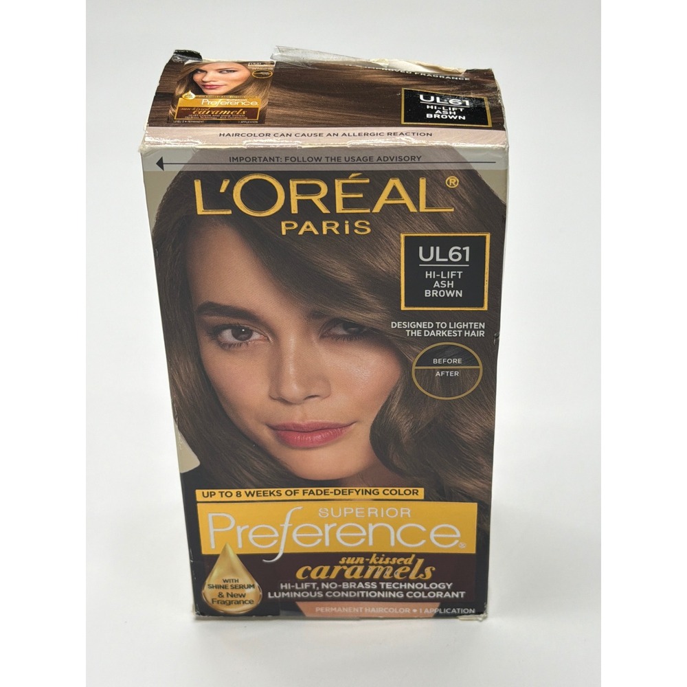L'Oreal Superior Pref. UL61 Hi-Lift Ash Brown Sun-Kissed‎ Caramels Hair Color